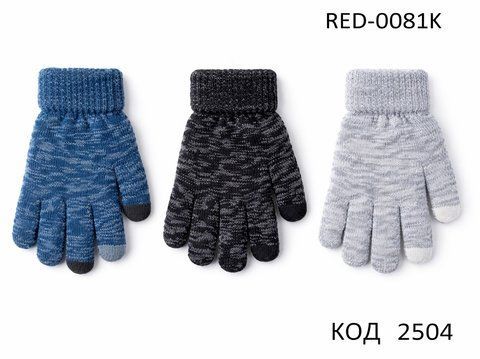 YO дв.Перчатки жіночі акрил RED-0081K утеплені Сенсор БЛИСК.22 розмір. 6(3)шт 02504 фото