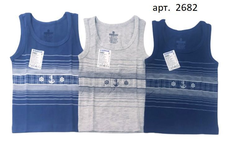 Майка для хлопчика Baykar 2682 МІКС 06,07 6(3) шт 05050 фото
