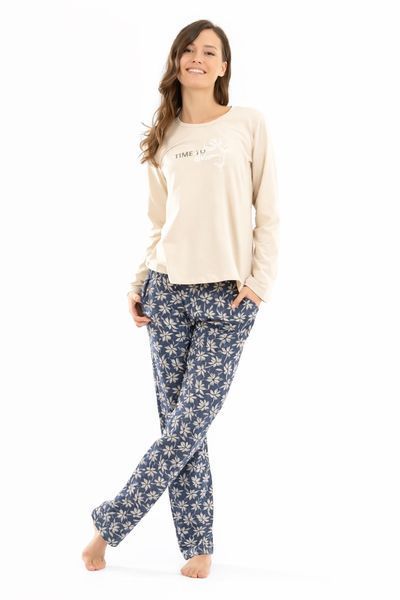 Піжама жіноча (лонгслів+штани) BAYKAR 9922.103 M.L.XL,XXL BEJ (бежевий) 1шт. 07810 фото