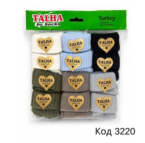 Tr Шкарпетки для новонароджених Talha 125 щільна в'язка мікс ХЛОПЧИК 12 шт. 03220 фото