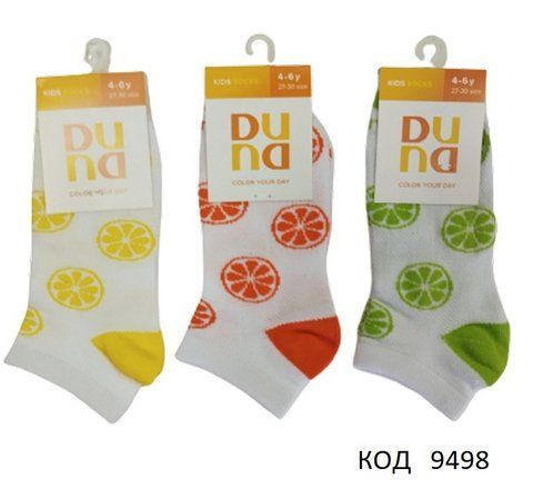 DUNA Шкарпетки бавовняні для дівчинки СІТКА 4206 МІКС 6шт 09498 фото