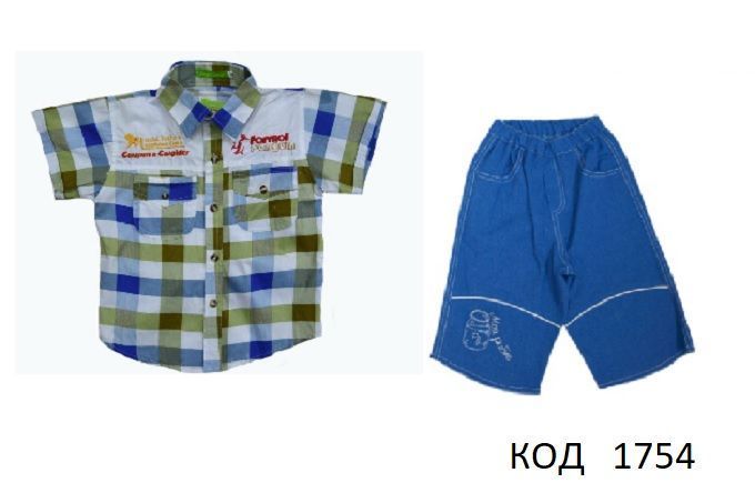 Ch Костюм для хлопчика (рубашка+льон бриджі) 116,116 4(2) шт. 01754 фото