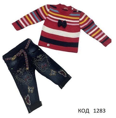 Tr Костюм для дівчинки (кофта +штани вельвет 86,92,98 3 шт. 01283 фото