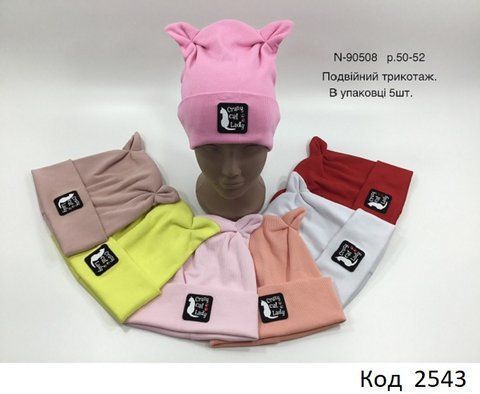Viva Шапка подвійна для дівчинки N-90508 50-52 5шт 02543 фото