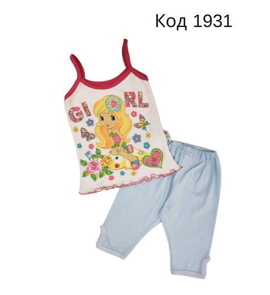 Ukr Костюм для дівчинки (майка.+треки) 86,92,98 р. 3 шт. 01931 фото