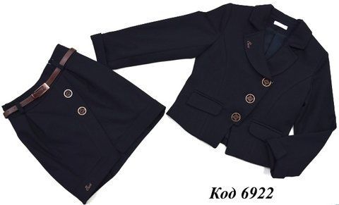 ,,Suzie122-152шерстьКОСТЮМ Піджак "Жаклін"(5423)+Спідниця чорний 122-152 6 шт 06922 фото