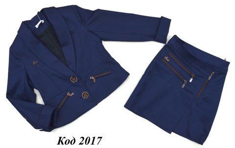 Suzie Км 122-152меморіКОСТЮМ Піджак "Стефані" (8994) + Спідниця синій122-152 6 р. 02017 фото