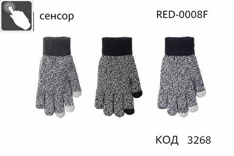 YO од.Перчатки чоловічі в'язані RED-0008F 5% Вовна розмір 24,26 6(3) шт 03268 фото