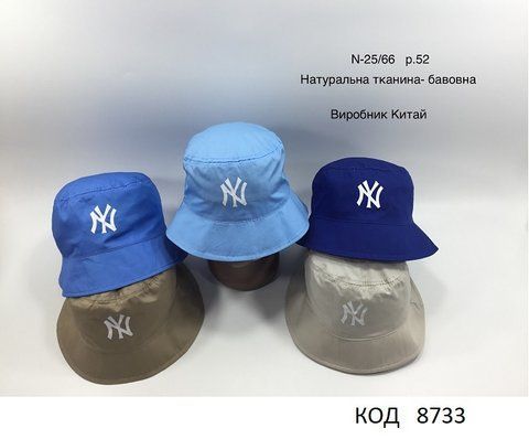 Ch Панамка для хлопчика NewYork №25/66 розмір52 5шт 08733 фото